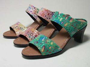 婦人靴　レディースシューズ　ミュール・リッチ革　yuriko matsumoto